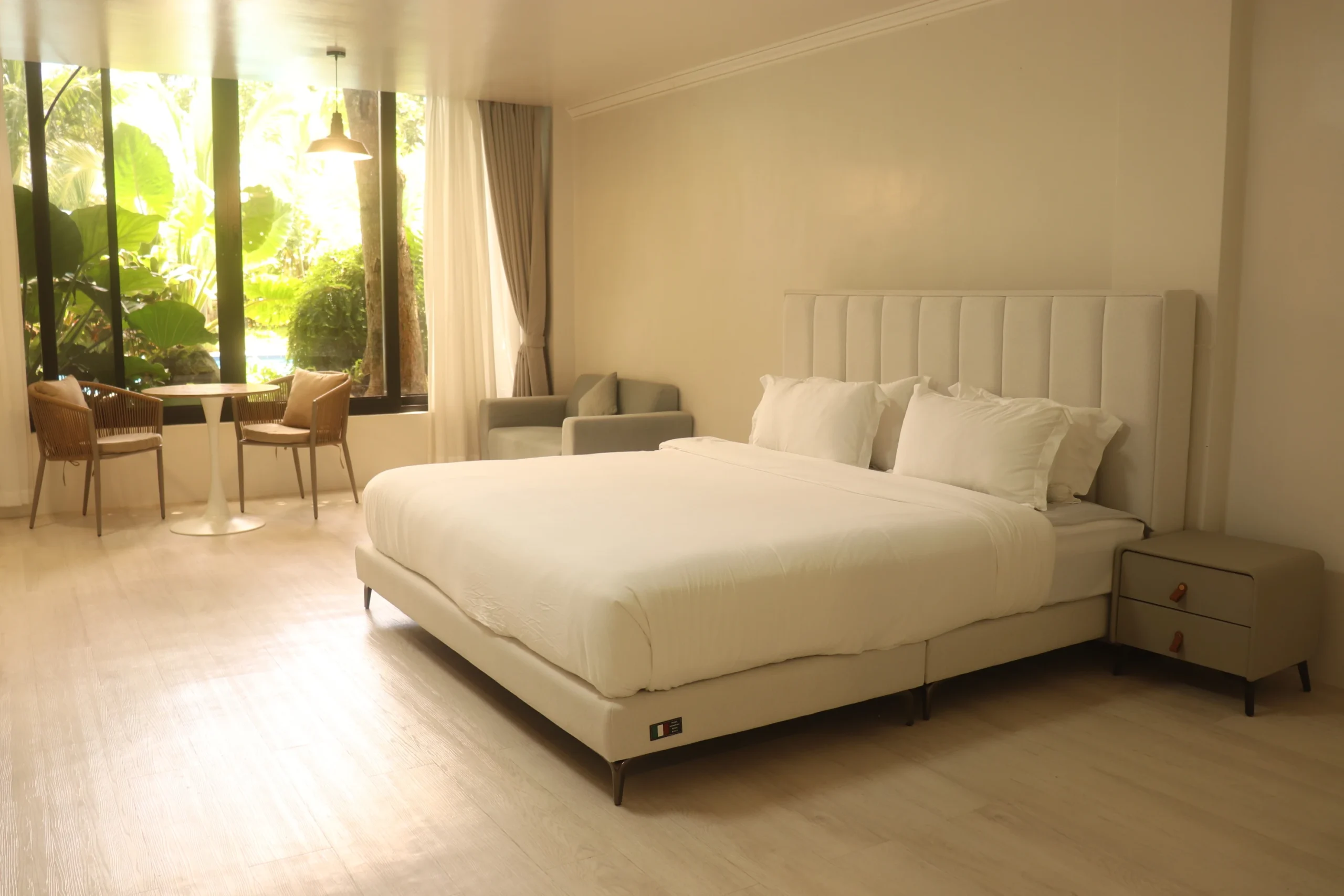 Spacious King Bed Resort Room in Cavite King bed room at an event place in Cavite with accommodation for couples and guests