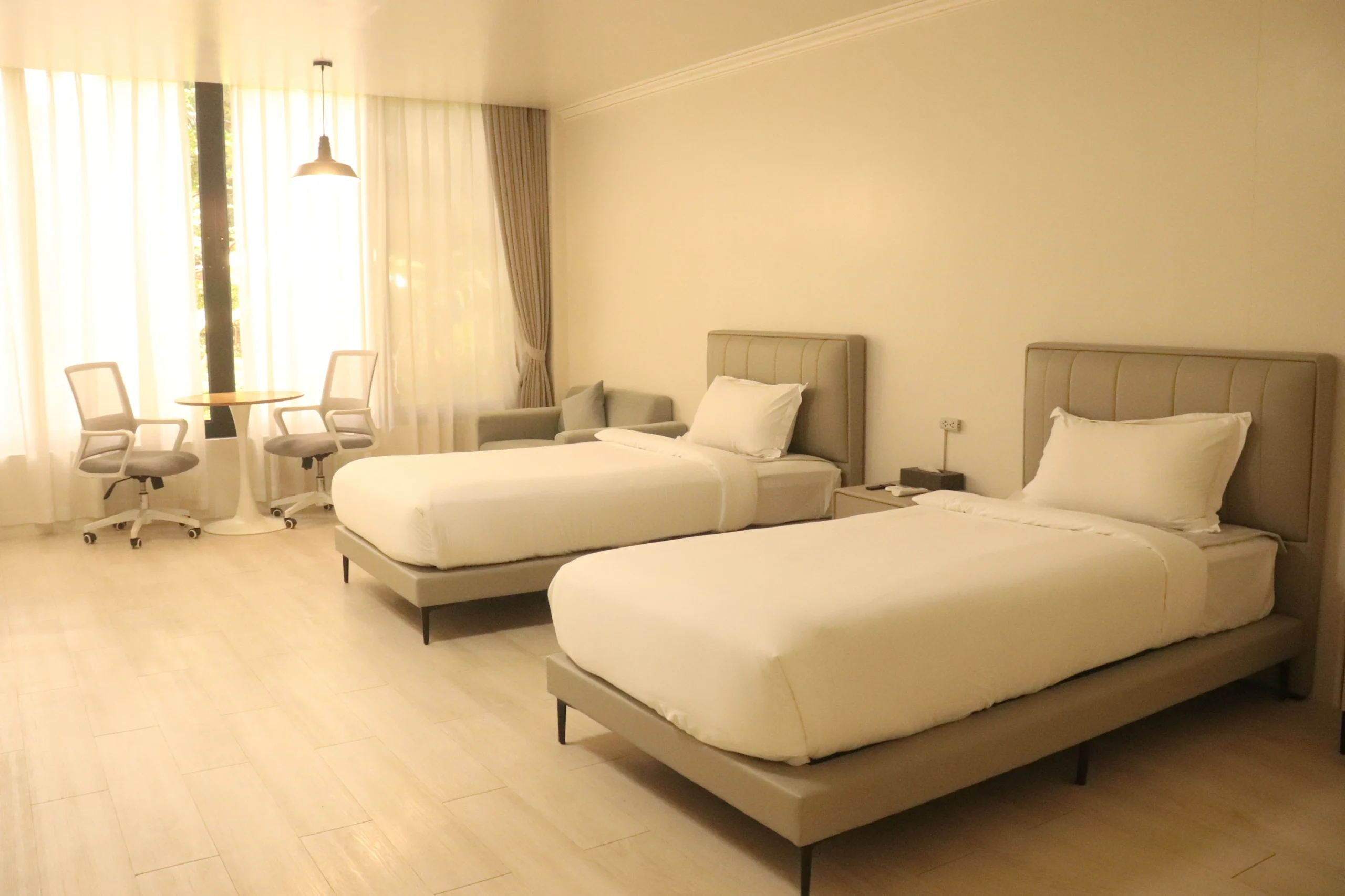 Twin Bed Resort Room in Silang Cavite Twin bed room at an event place in Cavite with accommodation for overnight guests